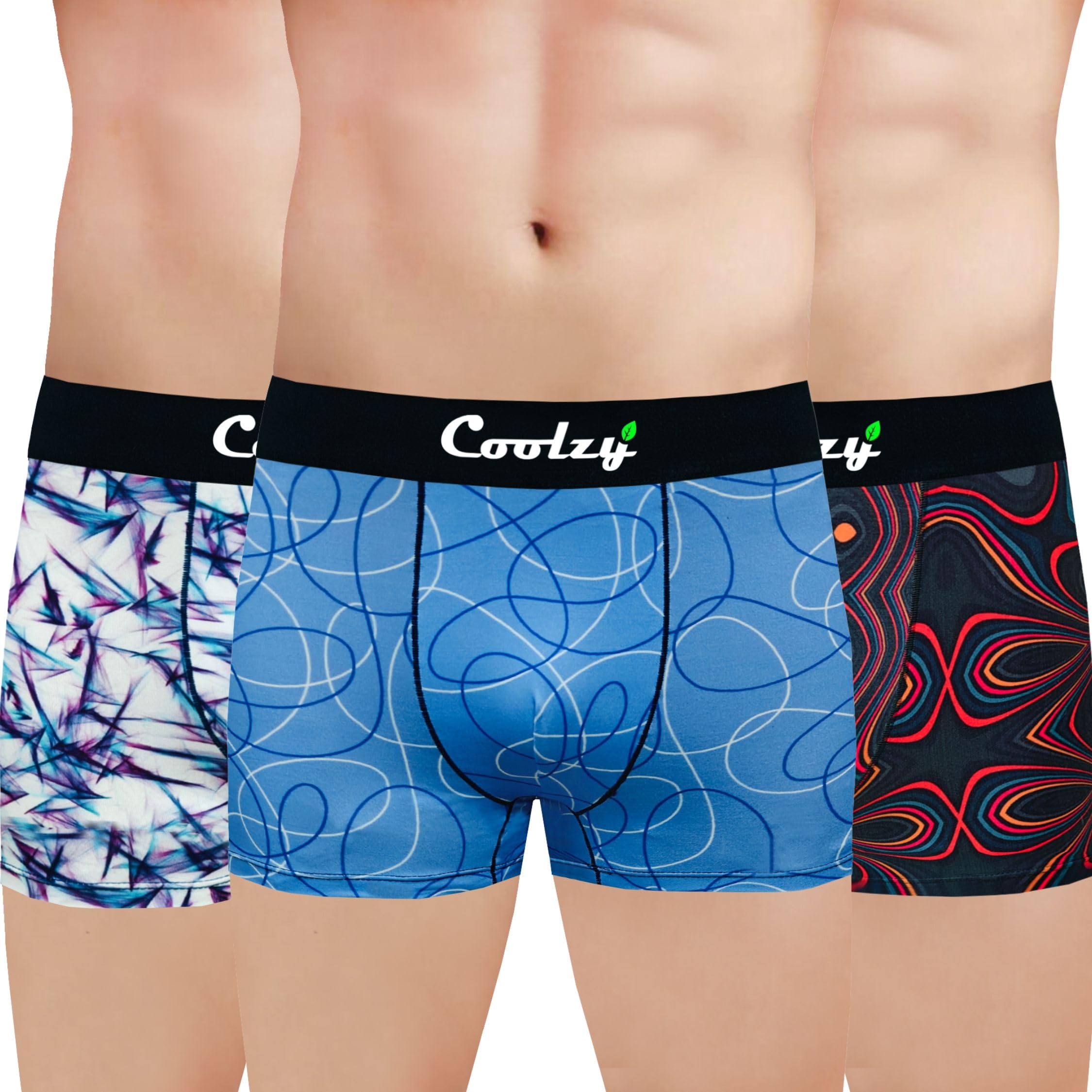 coolzy Cotton Spendex Fabric Altra Soft Trunk Printed Underwear Pack of 3-picture-33