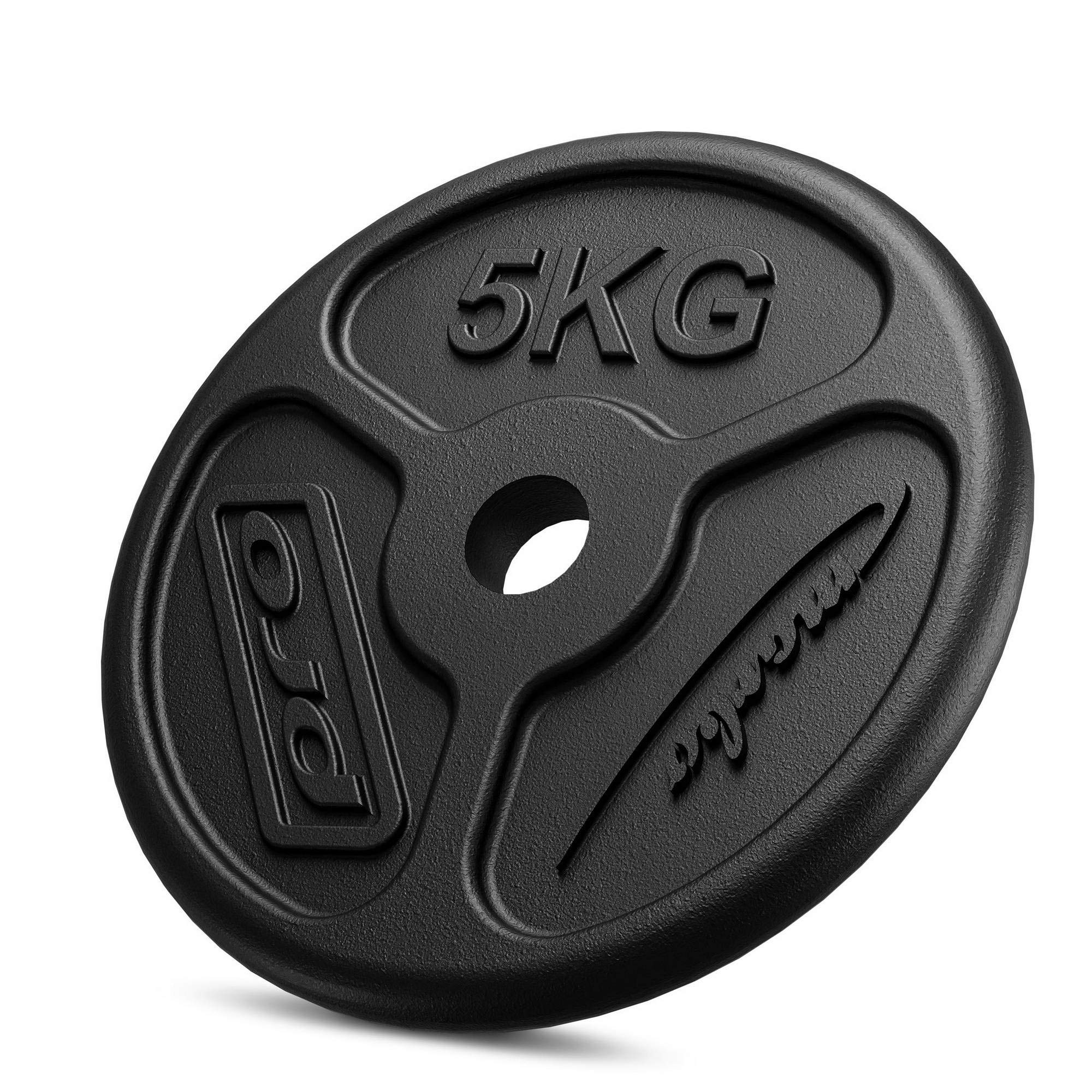 Marbo Sport Juego de pesas de pesas planas de hierro fundido ø30 / 31 mm | Establecer opciones de 30 kg / 50 kg / 60 kg | Made in UE