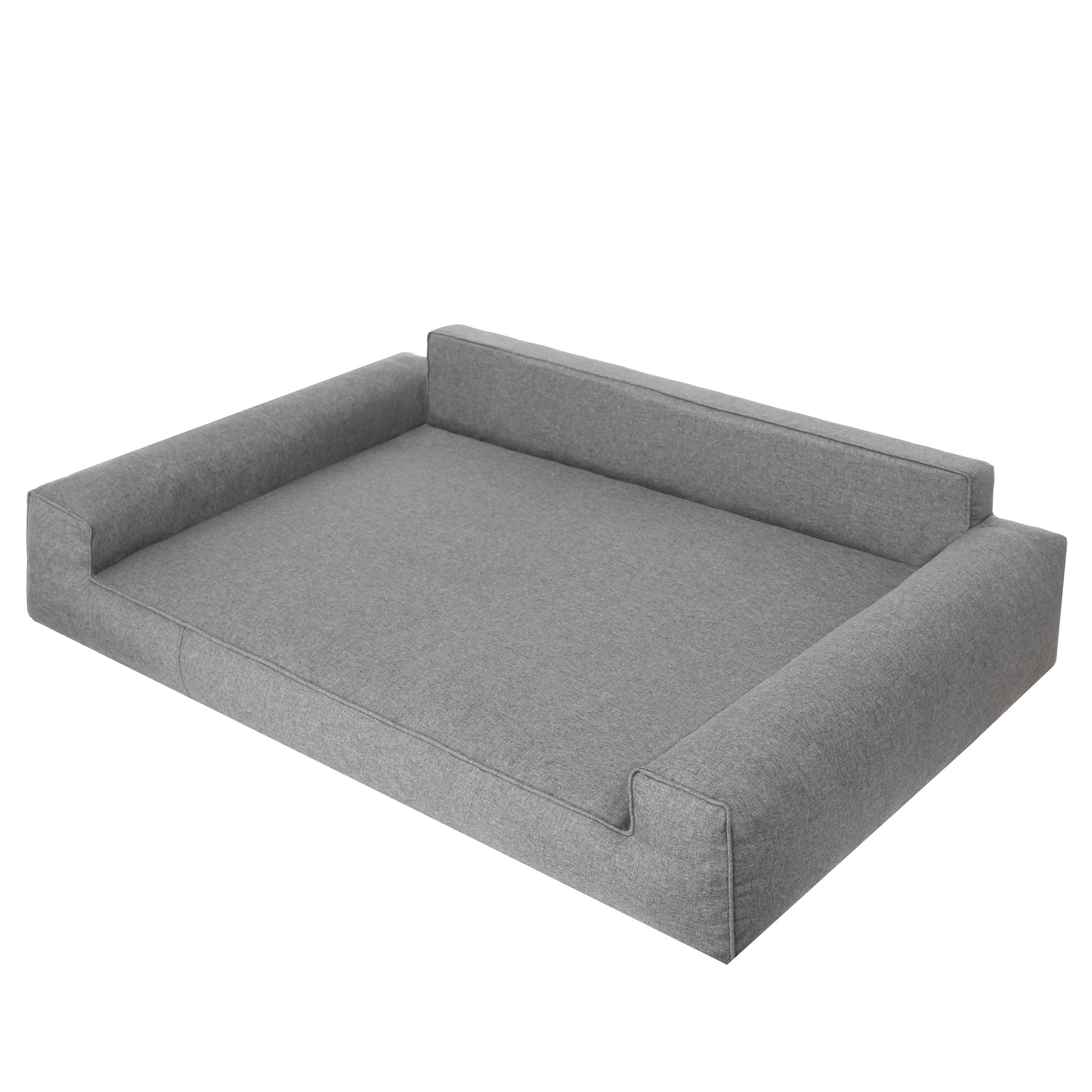 PillowPrim Hundebett, Haustiermatratze, Katzenbett, Hundekissen, Hundekorb, Hundesofa, Liegeplatz für Hund, Orthopädische, Asche, 55 cm, Anthrazite, 78x53 cm