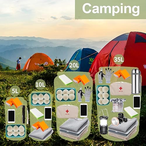 Miniatura 4 de Bolsas secas ligeras impermeables para kayak, 5L10L20L35L, saco seco impermeable para viajes, barco, campamento, playa (azul, 10 L)