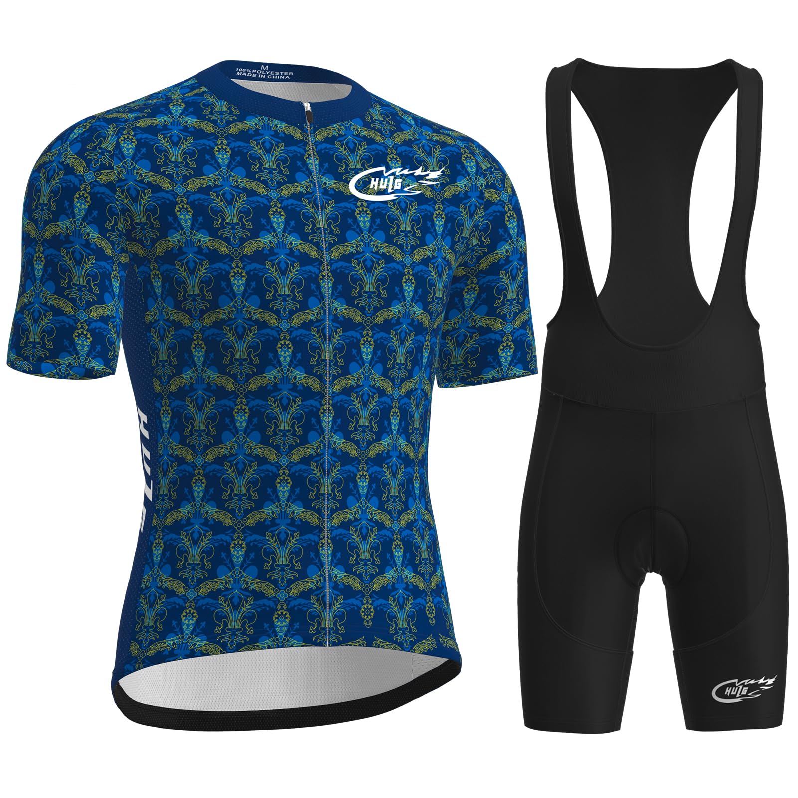 HULG Radtrikot Herren,rennrad Trikot Herren,kurzärmliger Einteiliger Body Für Fahrradtraining, Rennrad-Oberteil, Radfahrerbekleidung,fahrradtrikot-set
