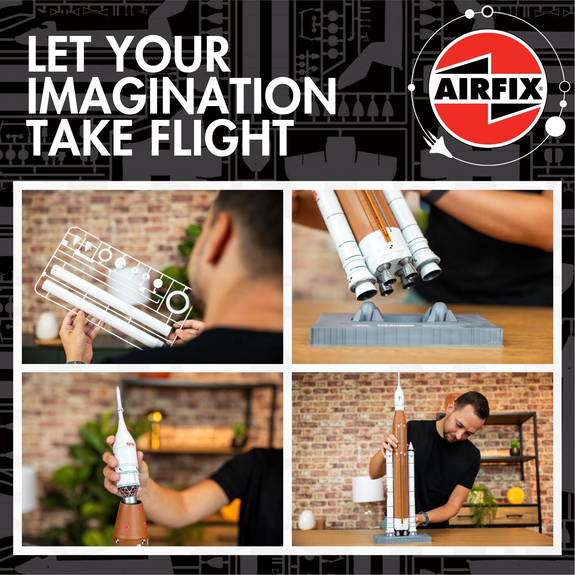 Airfix A50202 SLS Artemis Maquetas de plástico, Naves espaciales para Adultos y niños 8+ años. Incluye: Escala, Pinturas acrílicas Humbrol, Pinceles y policemento