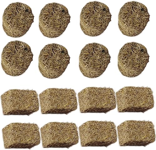 Miniatura 2 de Pacas de heno en miniatura, 8 piezas de imitación de madera, heno falso decorativo para manualidades, mini balas de heno para casa de muñecas