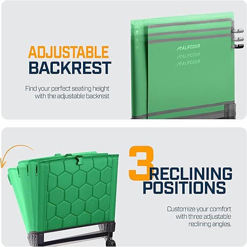 Miniatura 4 de Asientos plegables reclinables para estadio con soporte trasero para gradas, sillas de grada con respaldo y asiento de cojín para fútbol, silla de