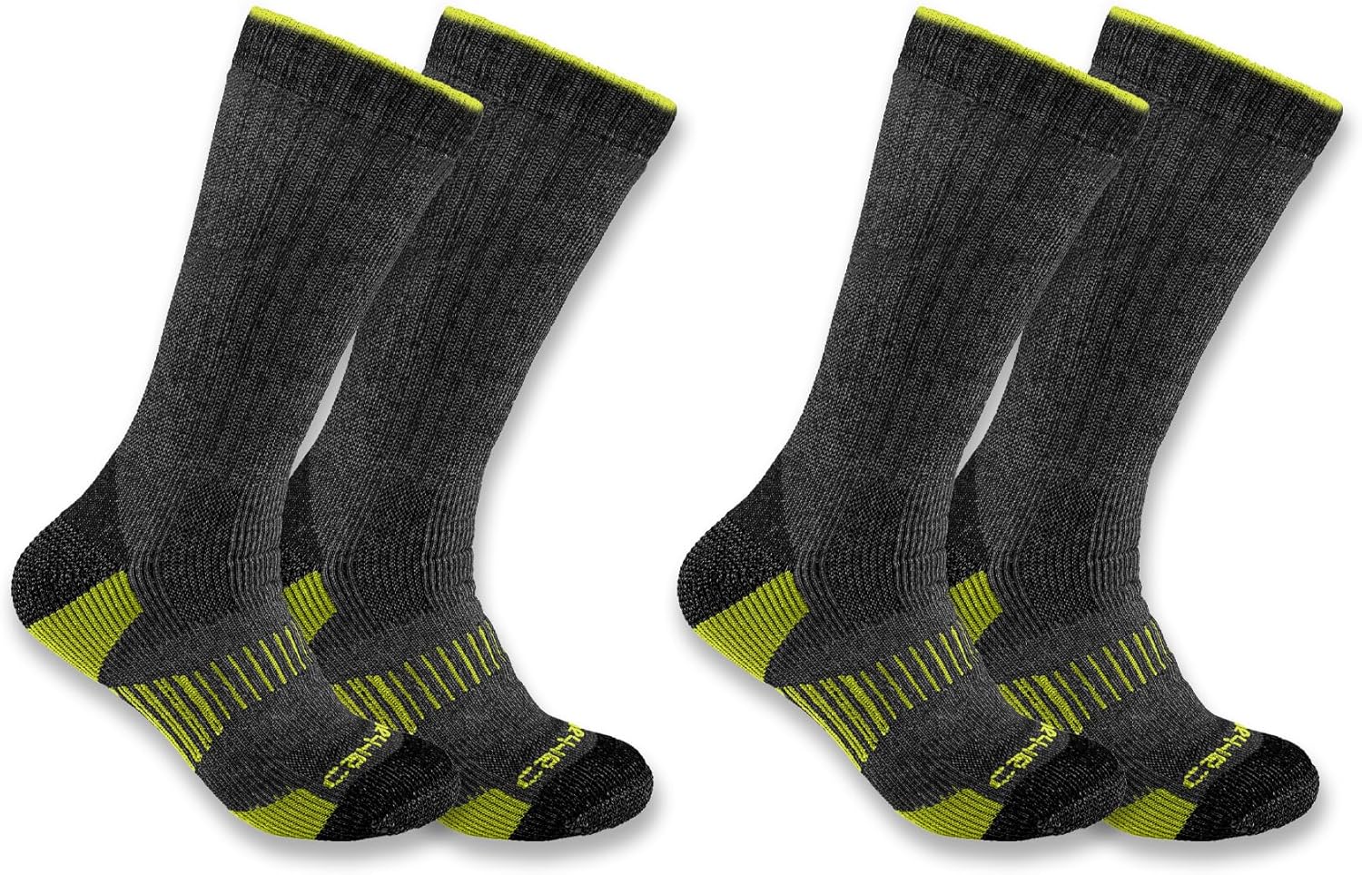 Carhartt Men's SB2072M Midweight Synthetic-Wool Blend Boot Sock 2-Pack