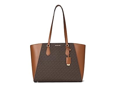 MICHAEL Michael Kors Taryn Large Function Top Zip Tote Tote Handbags Brown/Acorn : LG, Polyester