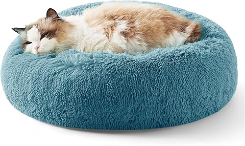 Miniatura 91 de Bedsure - Cama calmante para perros medianos, lavable, mediana, con forma de dona, antideslizante, afelpada, esponjosa, pelo sintético, para gato,
