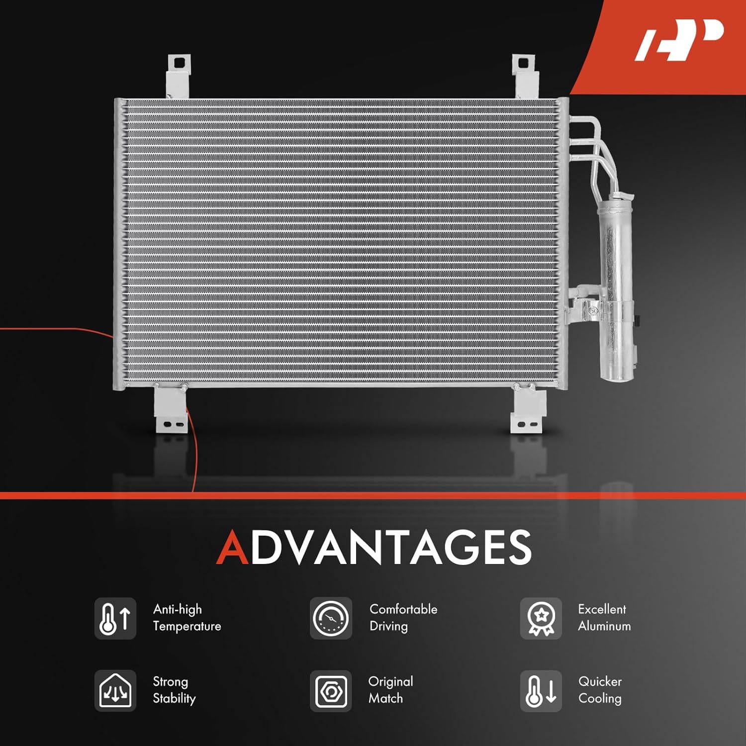 A-Premium Air Conditioning A/C Condenser Compatible with Mazda CX-3 2016-2021 & Scion iA 2016 & Toyota Yaris 2018-2020, Yaris iA 2017-2018, 2.0L 1.5L
