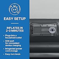 Vista 3 de SLEEPLUX Colchón de aire inflable duradero con bomba incorporada, almohada y cargador USB