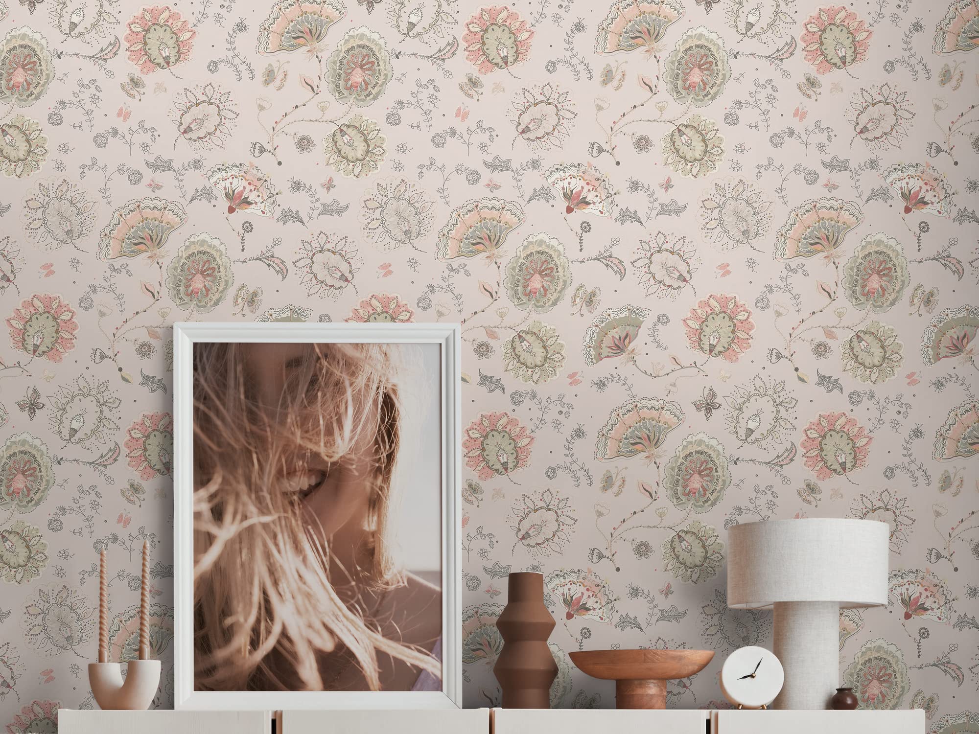 A.S. Creation House of Turnowsky 388994 Wallpaper Flowers Beige Pink Non-Woven Wallpaper 10.05 m x 0.53 m Made in Germany - Image 4