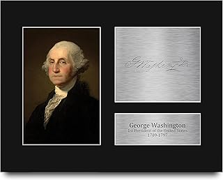 HWC Trading US President George Washington Autograph USL Signed Reproduction Printed Print Photo Picture Display for Patriotic Americans - US Letter Size