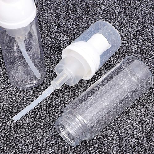 Healifty 12Pcs Foam Pump Bottle 50ml, Refillable Empty Travel Size Soap Dispenser, Leakproof Foaming Handwash Container for Lash Cleanser, Shampoo & Cosmetics, Airport Approved, White - 6
