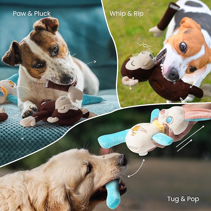 Juguetes para Perros Desgarrables Nocciola con Squeaker y Sonido Crujiente miniatura 5