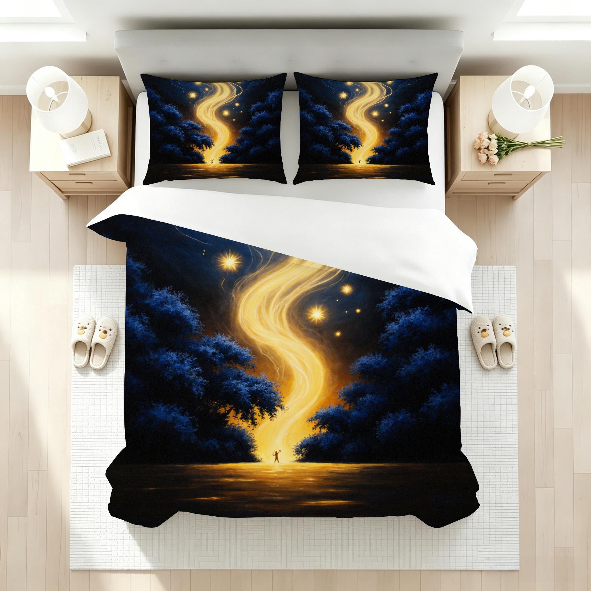 Funda Nórdica Cama 180, 240x260 Luz Iridiscente Amarilla, AQ2106