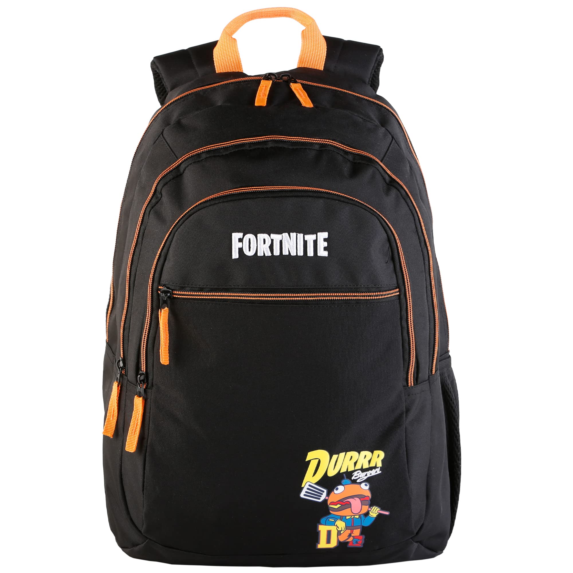 Mochila Escolar Fortnite + Carro Toybags con 4 Ruedas Giratorias - Doble Compartimento y Bolsillo Frontal - Carro con Protección Lateral y Stopper Frontal Anticaída - 44 x 30 x 20 cm