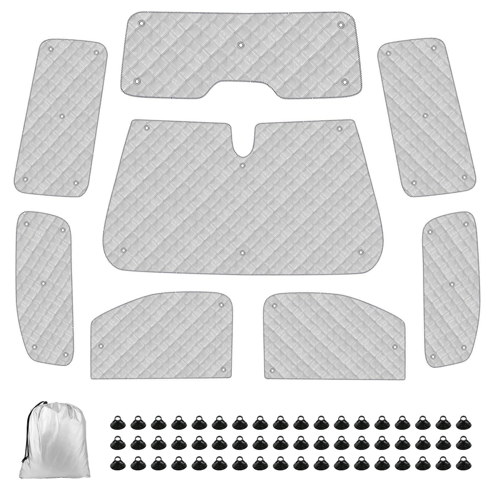 Parasole per Parabrezza Compatibile con Citroen Jumpy SpaceTourer Peugeot Expert Traveller Toyota Proace (LWB) 2017-2026 - Protezione per Parabrezza per Parasole, Finestra Cieca Termica Interna