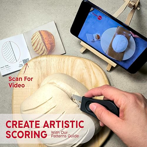 Miniatura 4 de KNEADACE Herramienta de puntuación de masa coja de pan extraíble y magnética, herramienta profesional de puntuación de masa madre para hornear pan