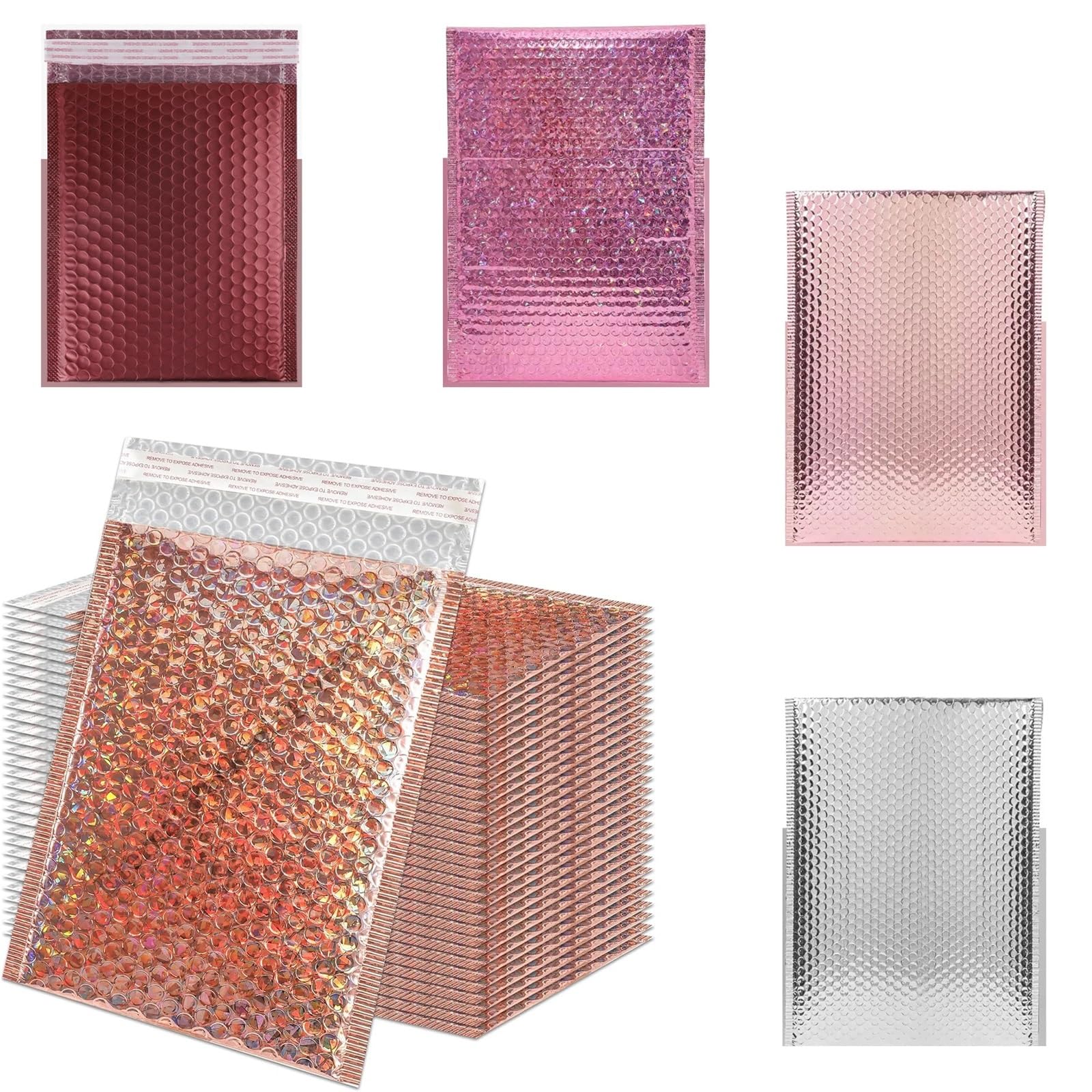 30 pezzi di buste postali imbottite impermeabili con protezione olografica, buste for spedizione(Golden,20 * 25cm)