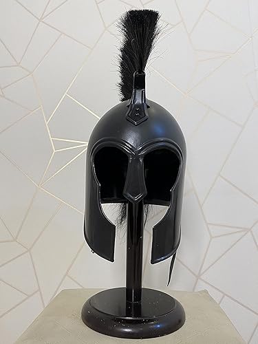 Miniatura 3 de AnNafi Casco de Aquiles Troy Yelmo de guerrero griego legendario (acero)  Disfraz de armadura de caballero medieval  Réplicas de metal LARP