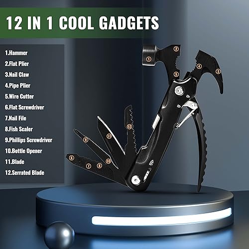 Miniatura 3 de Regalos para hombres, accesorios profesionales de emergencia, equipo de supervivencia, martillo multiherramienta 12 en 1, multiherramienta compacta