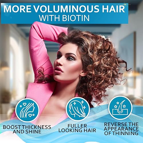 Miniatura 3 de Spray para el cabello con protección térmica de biotina con aceite de argán marroquí, productos de peinado resistentes al calor para mujeres,