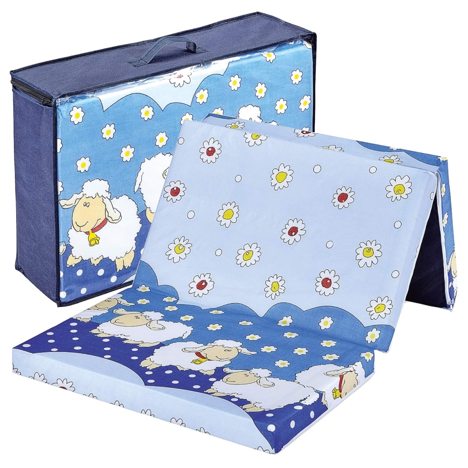 Bambini klappbare Reisebettmatratze Reisematratze 120x60 cm Schäfchen