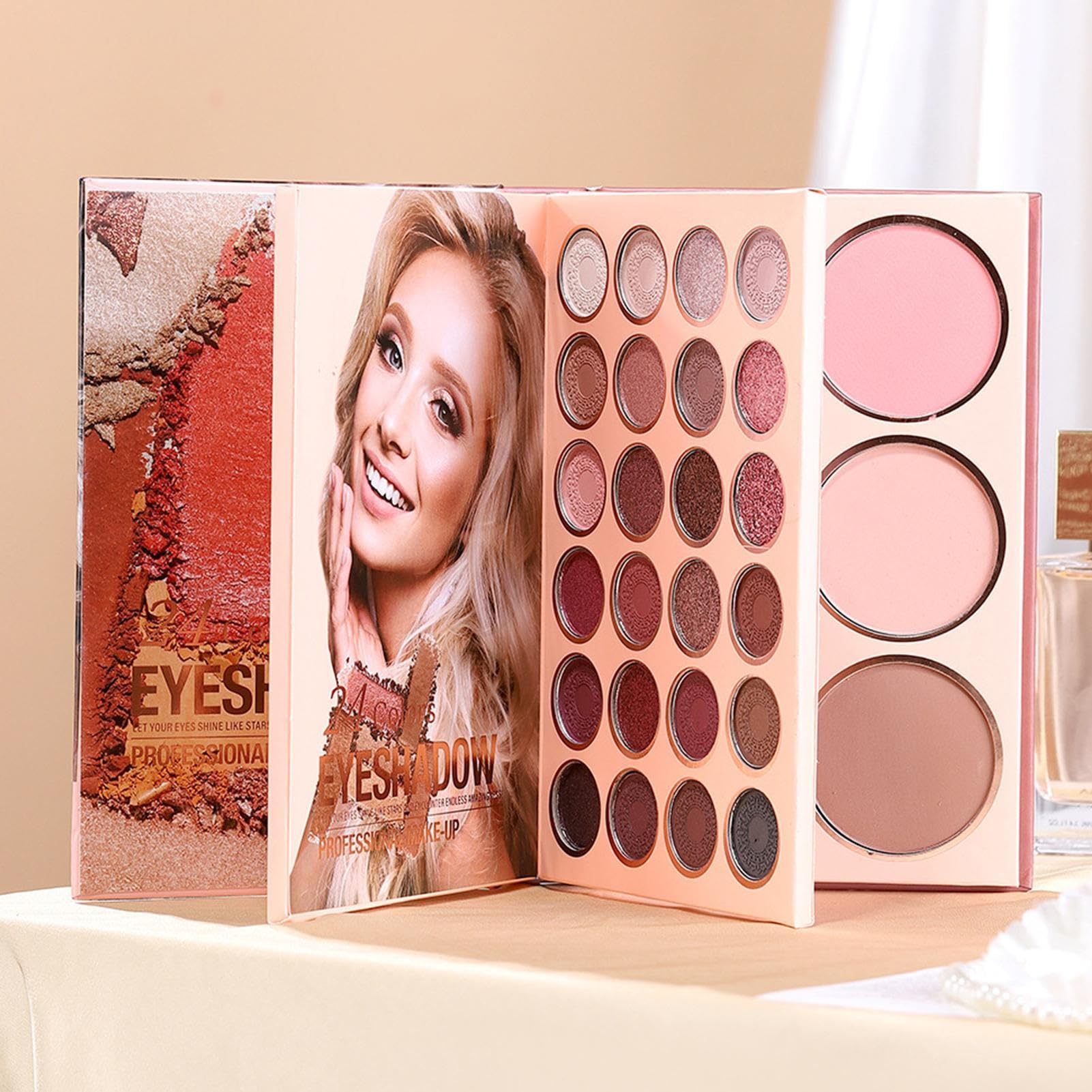 Palette Di Ombretti Con Glitter Cosmetico Opaco Per Palpebre | Ombretti per Makeup per Donne e Ragazze, Festival di Bellezza, Appuntamenti, Eventi Formali, Performance sul Palco, Feste e