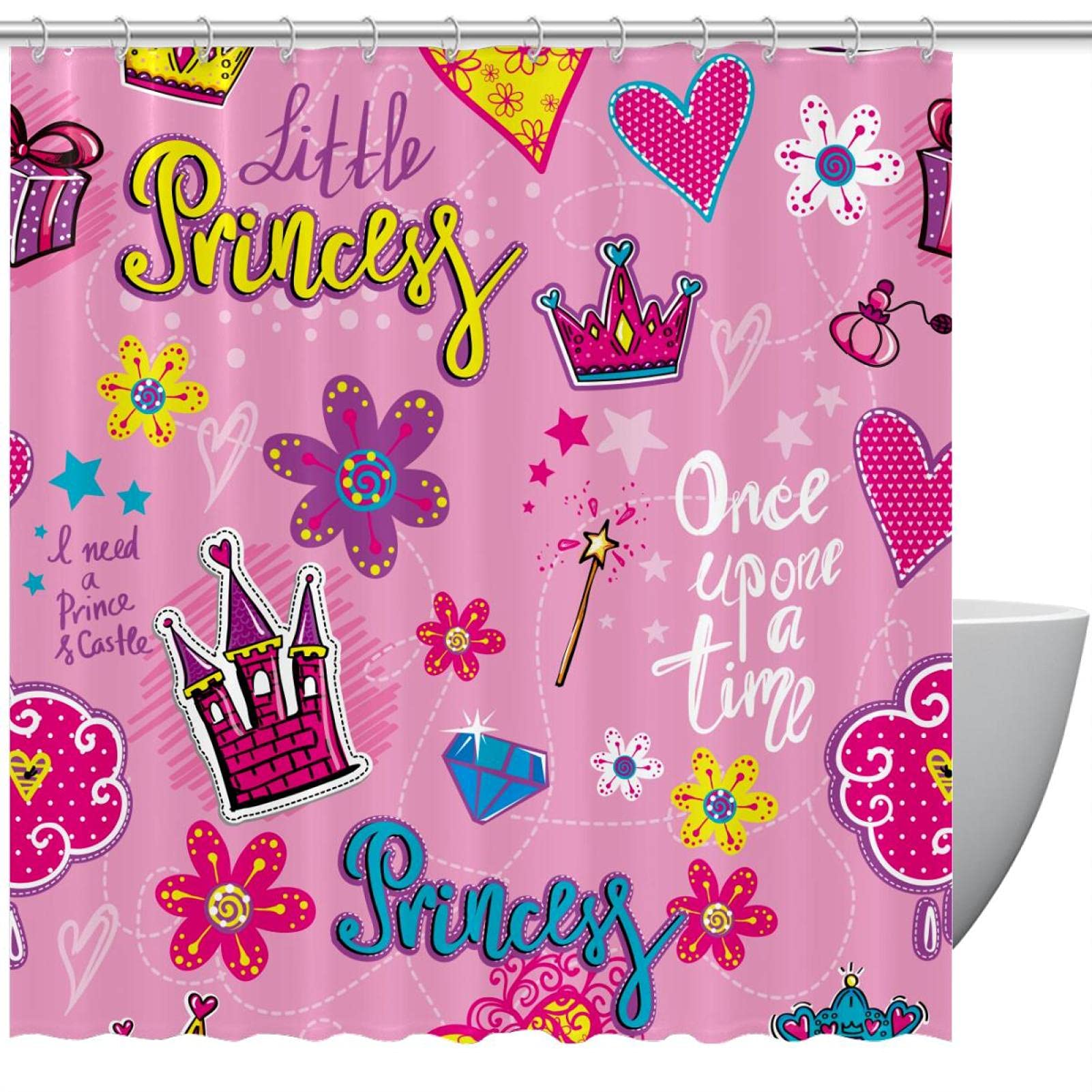 Rideau de douche anti éclaboussures pour enfants 183x183