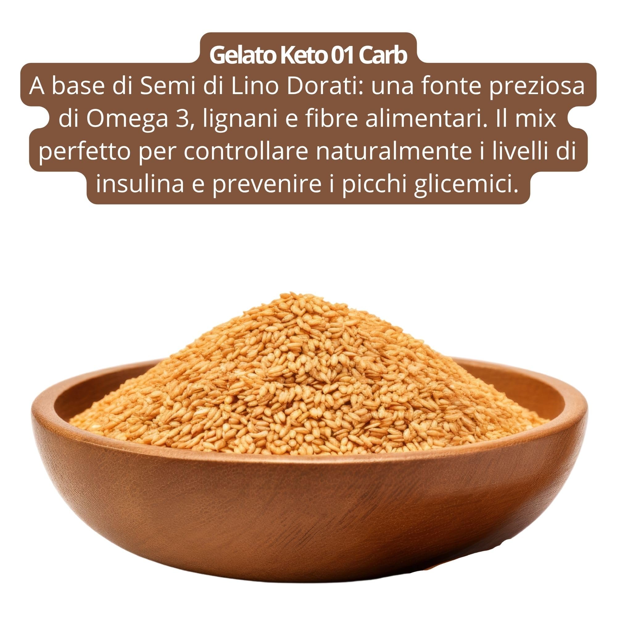 KETO & FIT 01 CARB Gelato Keto, Gelato senza Zucchero Dolcificato con Eritritolo, Gelato senza Lattosio, Vegan e Senza Glutine, al Bacio Pronto da Gustare in Vaschetta Termica da 400g
