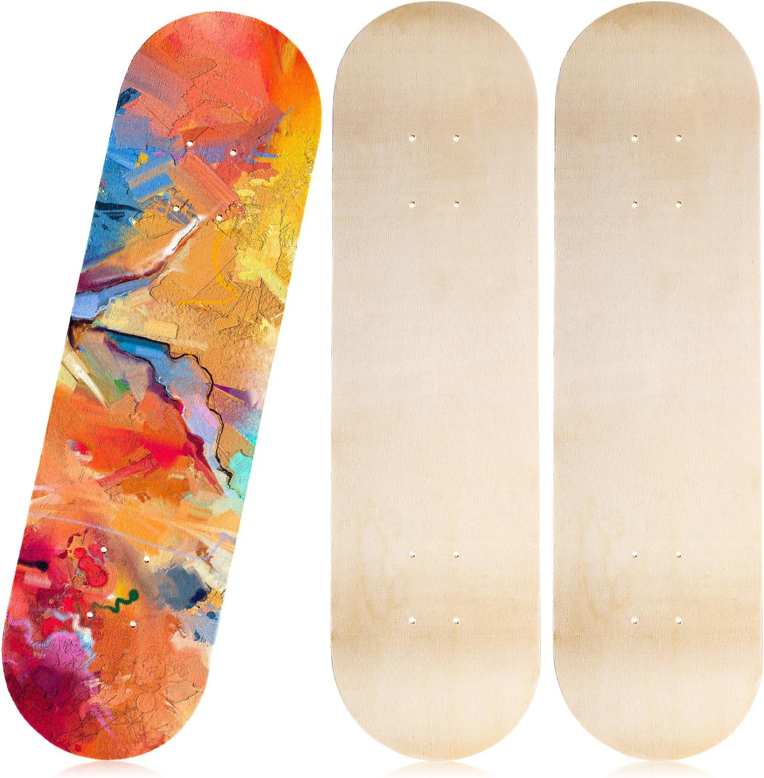 - Blank Skateboard Decks Bulk for Painting 28 x 8 Inch 7-Layer Maple Double Tail Plain Skateboard Decks for Replacement and Art Painting Home Decoration