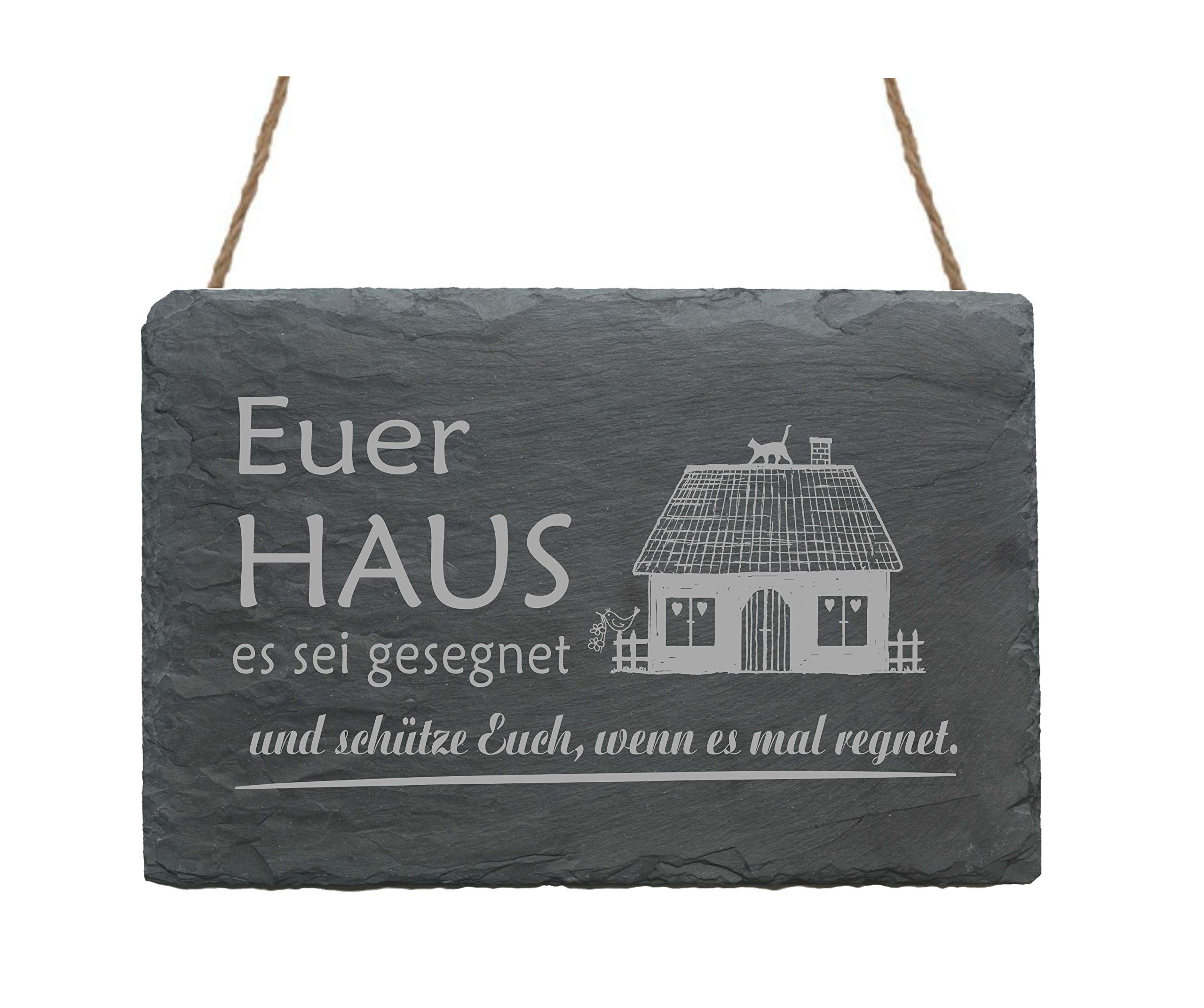Butzon & Bercker Schiefer-Schild 10x10cm - Haussegen Mit Segensspruch
