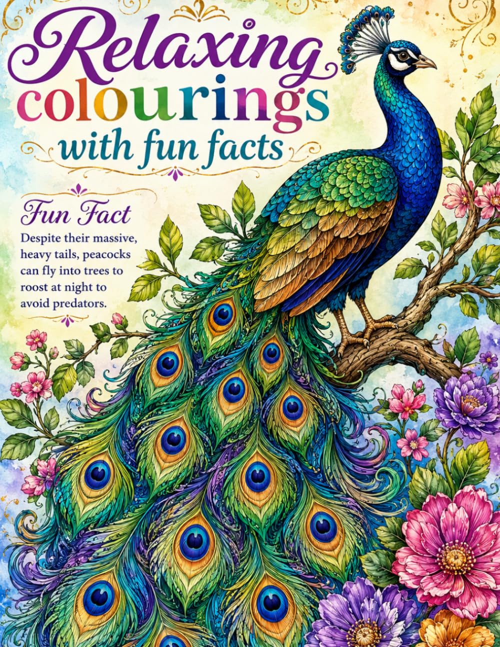 Relaxing Colourings With Fun Facts