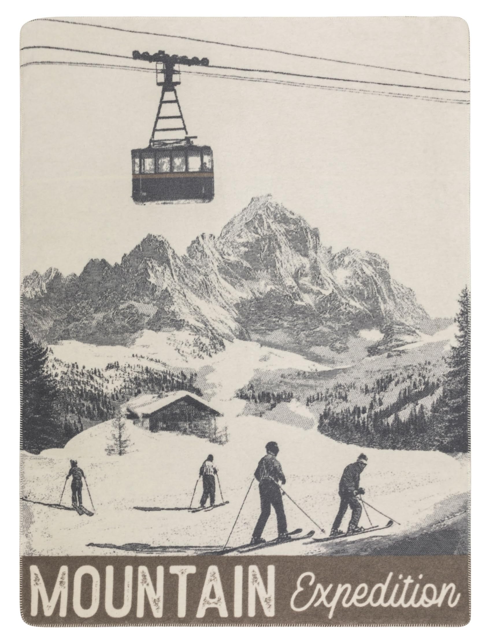 David Fussenegger Kurzflor- Wohndecke Savona 'Mountain Expedition' 150 x 200 cm Grau
