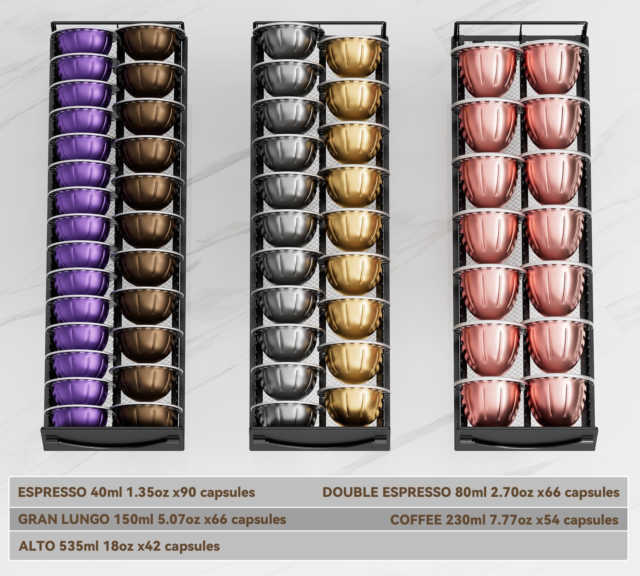 Joseph Joseph CupboardStore - Under-shelf Space-saving Coffee Pod Holder Drawer, 30 pcs, suitable for Nespresso original-style capsules Joseph Joseph CupboardStore - Under-shelf Space-saving Coffee Pod Holder Drawer, 30 pcs, suitable for Nespresso original-style capsules