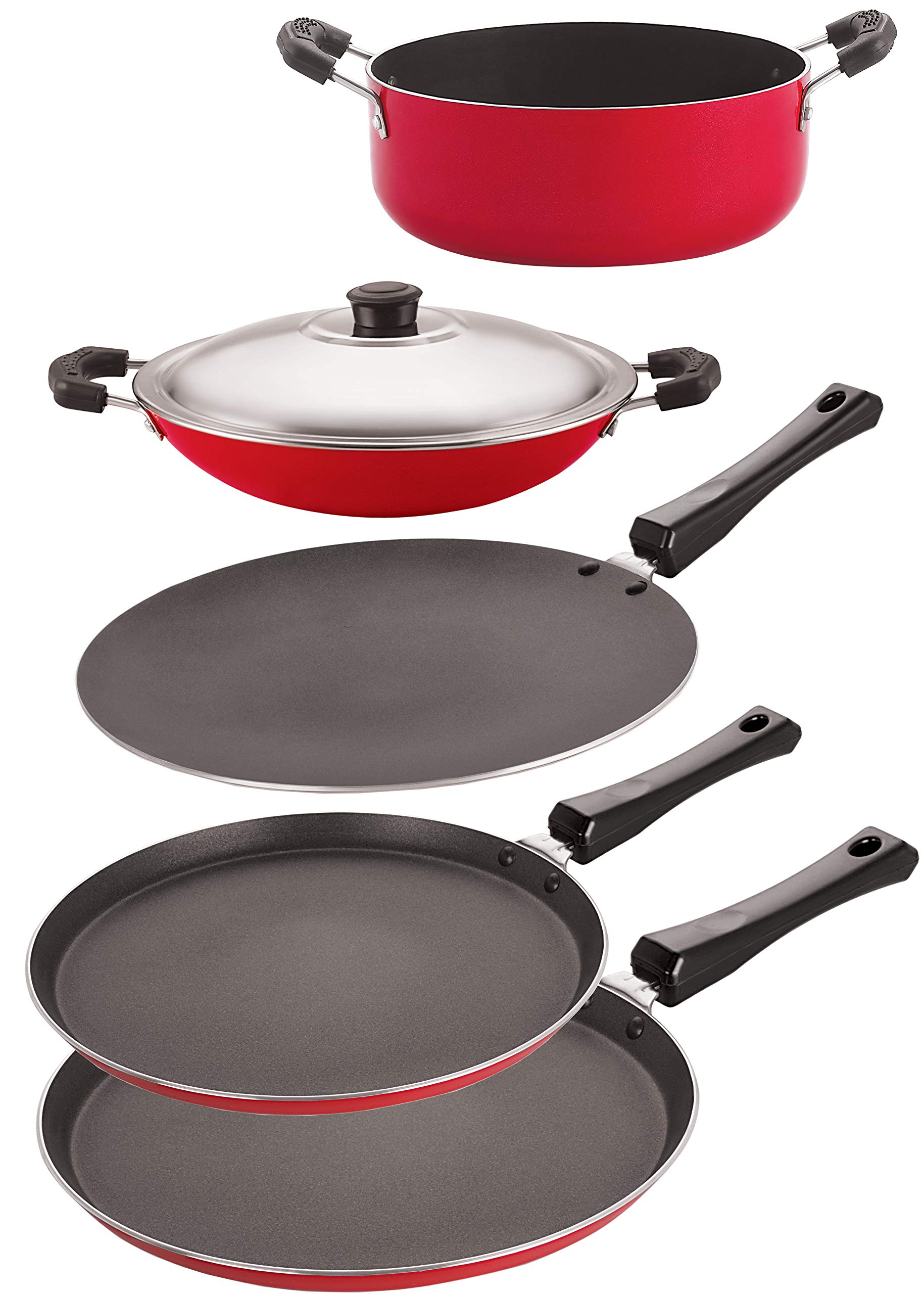 Buy Nirlon Stovetop Compatible NonStick 5 Piece Kitchenware Combo Gift