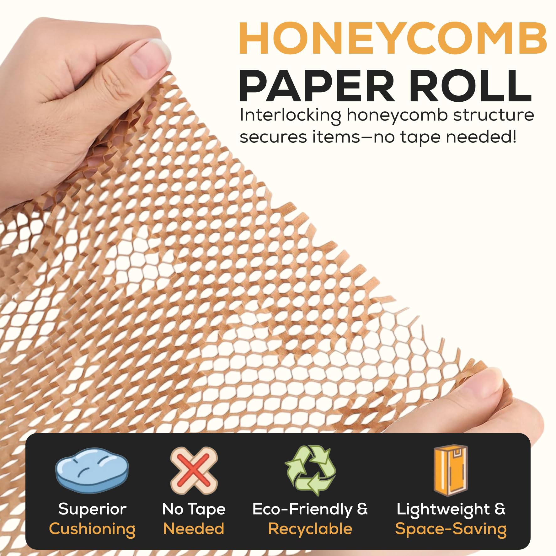 BoxDirect® Honeycomb Packaging Paper Roll 30CM x 40M - Image 2