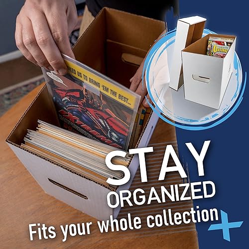 Miniatura 4 de Cajas de almacenamiento prémium para cómics, caja de cartón corto para cómics, caja de cómics blanca gruesa. Caja de almacenamiento de cómics para