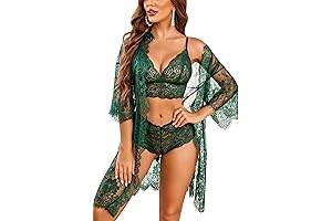 Sultry Green Lace Lingerie Set: Enchanting Comfort and Allure