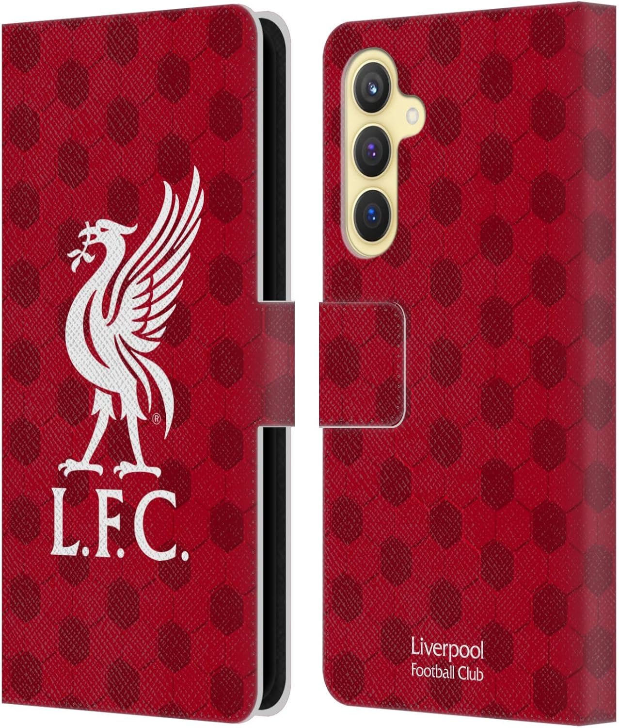 Head Case Designs Officially Licensed Liverpool Football Club Red Crest & Liverbird 2 Leather Wallet Case Compatible with Samsung Galaxy S23 FE 5G