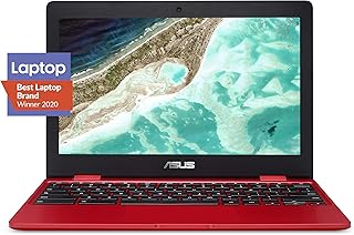 ASUS C223NA-DH02-RD Chromebook 11.6", Intel Dual-Core Celeron N3350 Processor (up to 2.4GHz) 4GB RAM, 32GB eMMC storage, Red