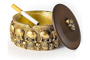 Skull Ashtray with Lid Halloween Decoration