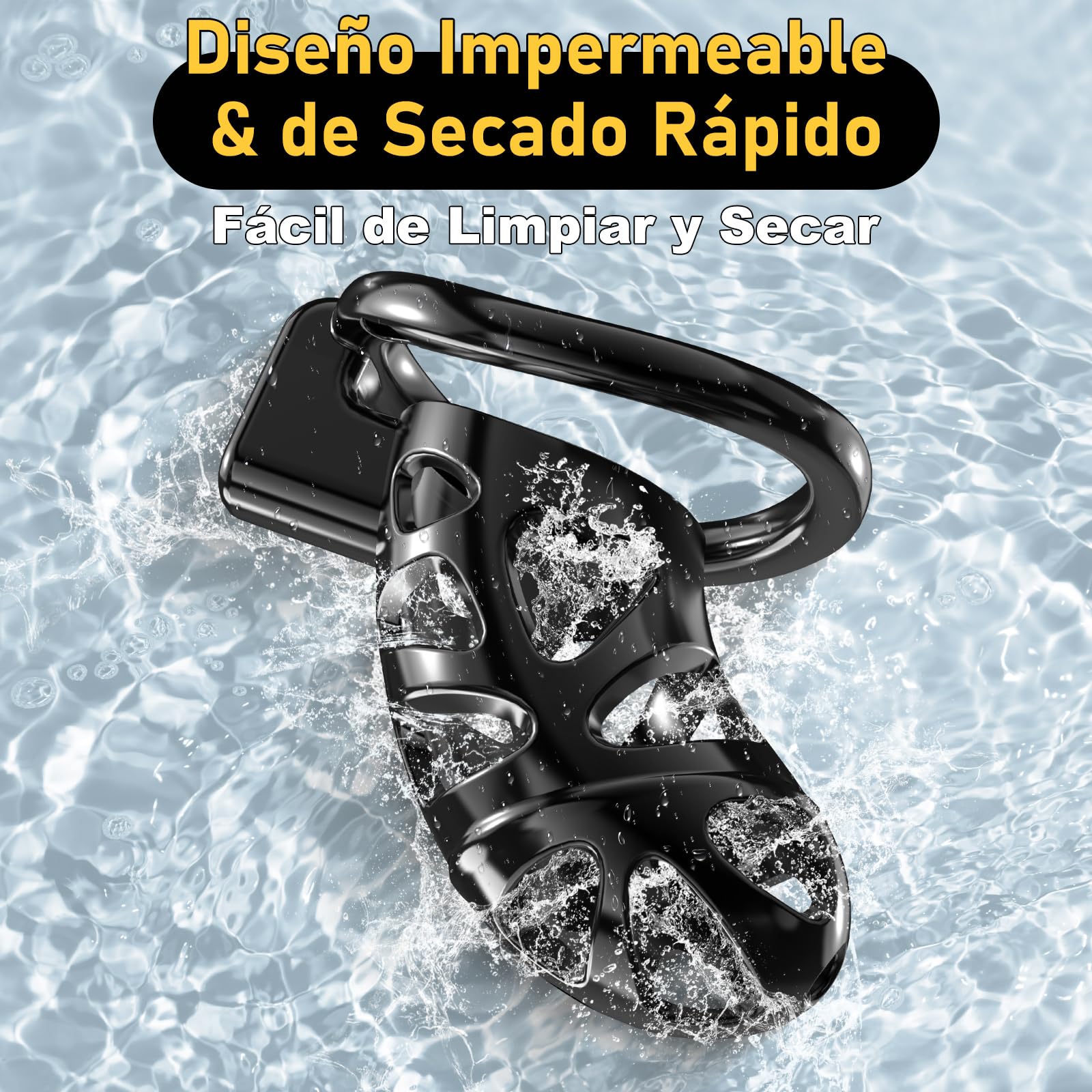 Jaulas de Pene de Nueva Versión de Gethorny - Dispositivos de Castidad Masculina Ligeros con 3 Anillos para el Pene Extraíbles para Prevenir Erección Bondage SM Juguetes Eróticos para Pareja Sexuales
