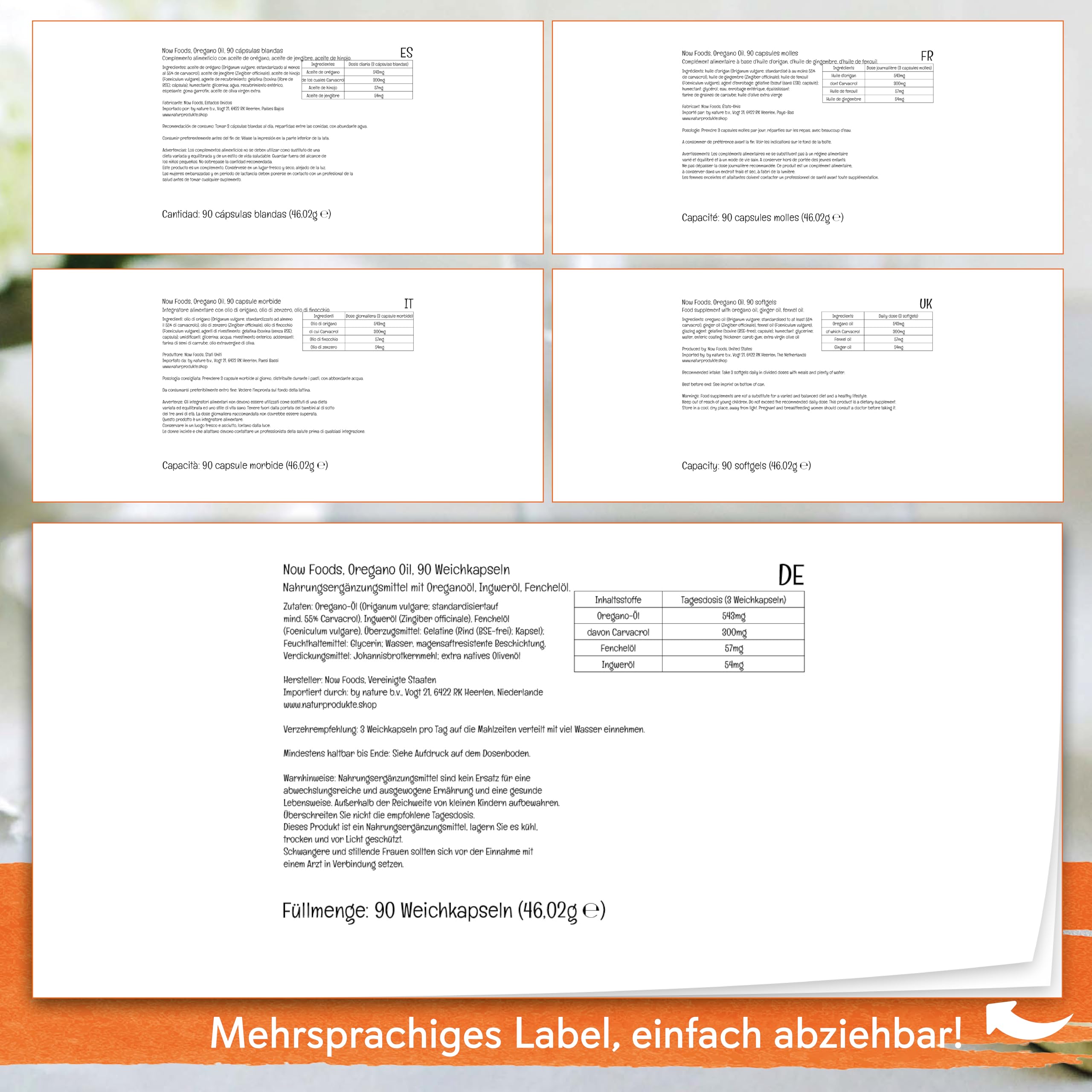 Now Foods, Oregano Oil, 90 Weichkapseln, Laborgeprüft, Pflanzlich, Glutenfrei, Sojafrei, Ohne Gentechnik