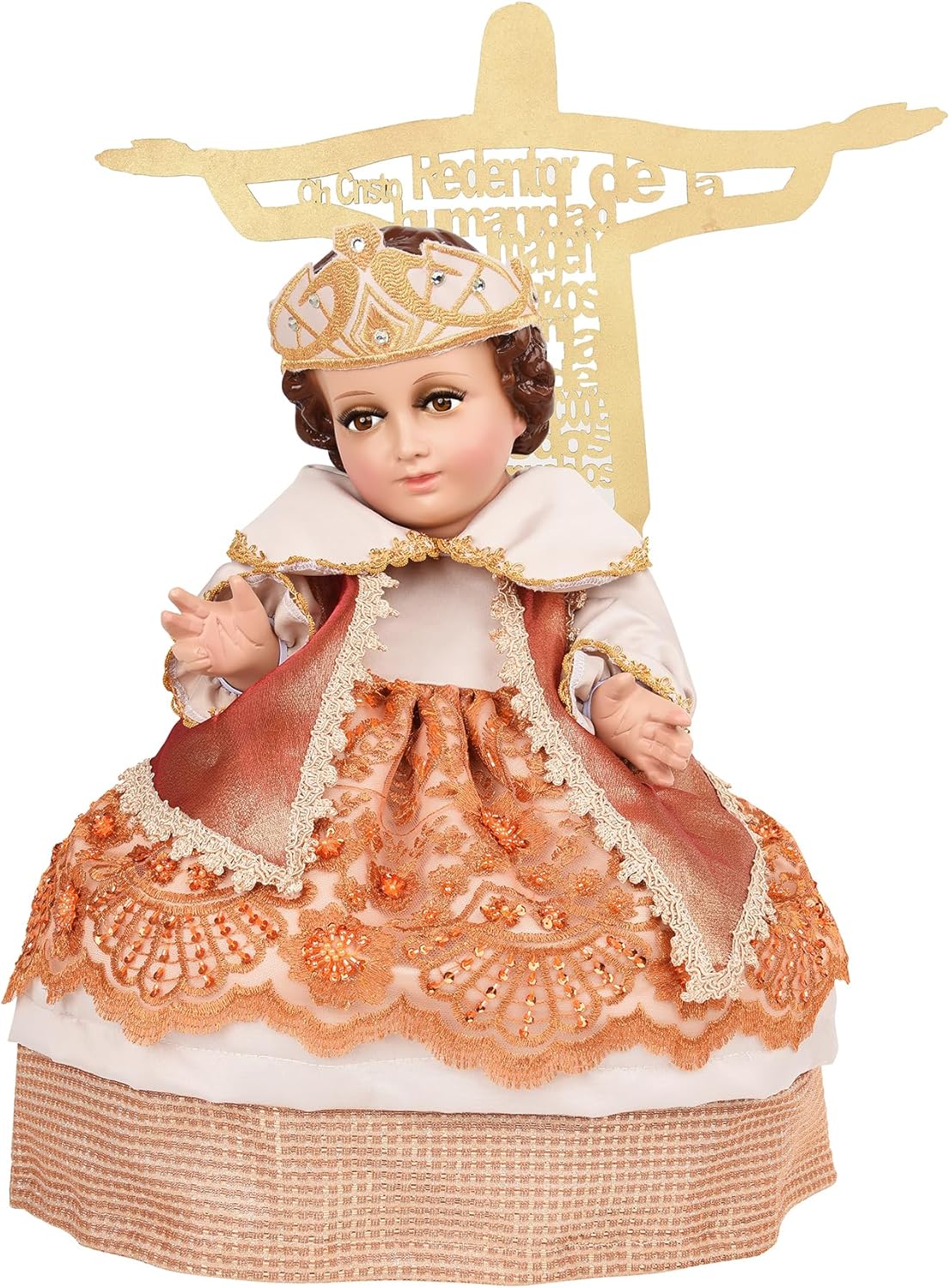 A&C Quinceañeras and More Nino Dios Outfit Christ the Redeemer Trajecito Nino Dios Cristo Redentor Baby Jesus the Redeemer outfit (30 CM)