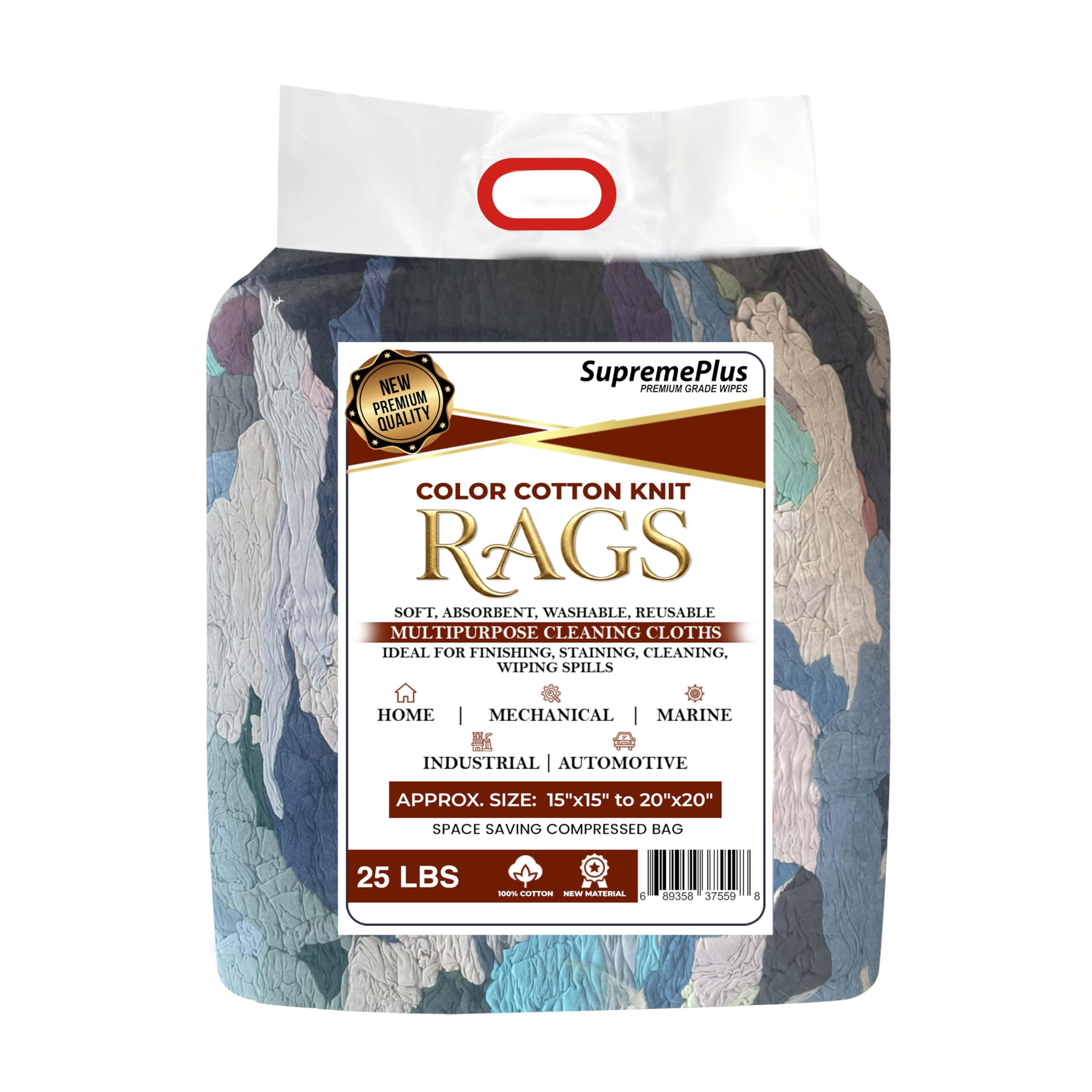 Trapos tejidos de color premium - Compra trapo de limpieza a granel en bolsa, paño 100% algodón de baja pelusa para automóviles, mecánicos, garaje, pintura, utilidad, pulido y acabado