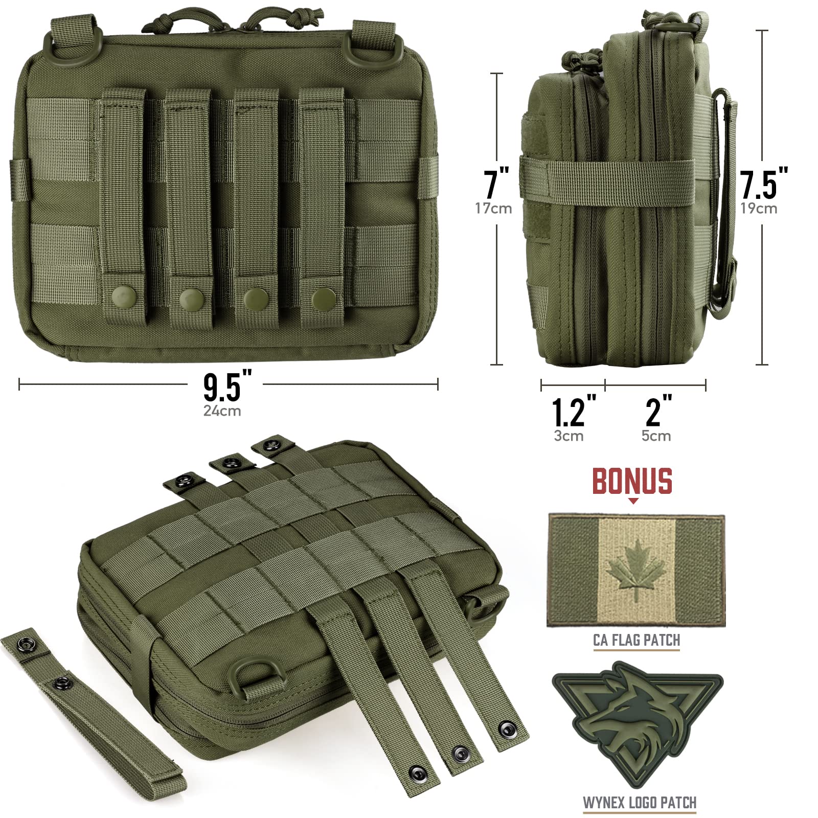 Poche Utilitaire Tactique Molle Double Couche – EDC EMT – Nylon Léger
