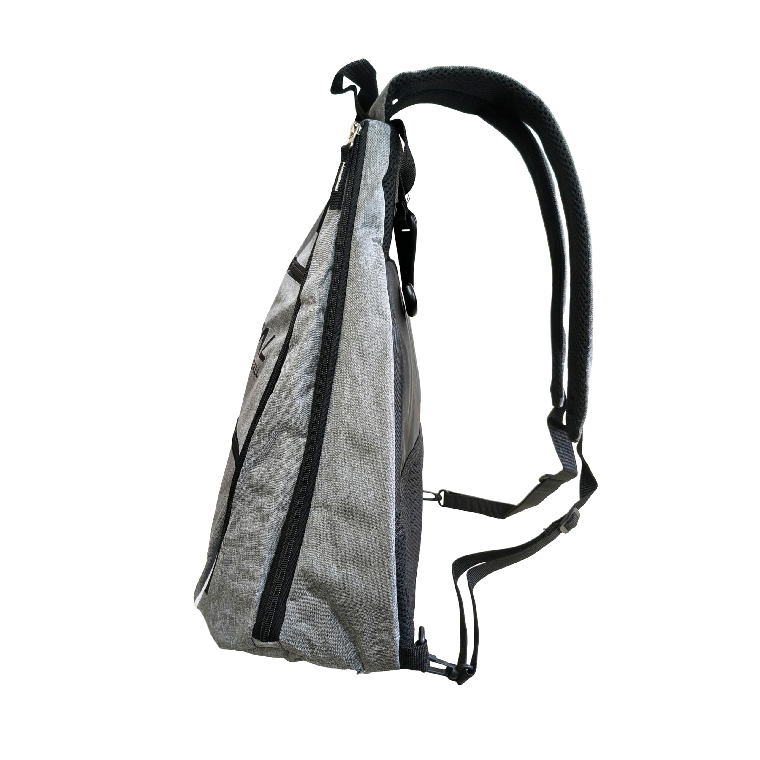 Total Pickleball Sling Bag for Paddles, Balls and Gear with Multiple Zipper Pockets, Polyester Material (Grey) 2