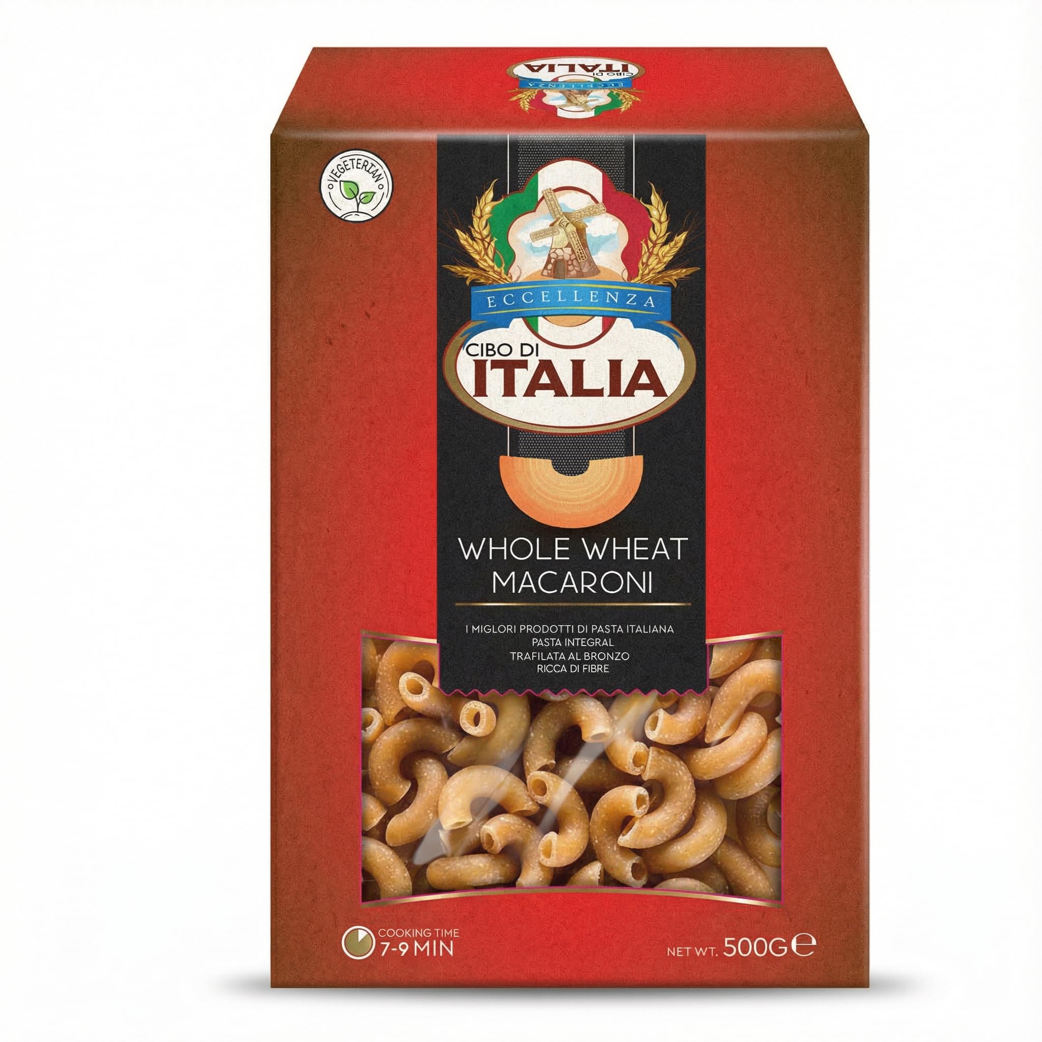 Pasta Macaroni - Whole Wheat 500g | Integrali | Vegetarian