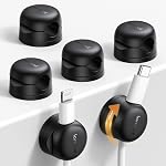 6Pack Cord Organizer, [Upgrade Rotatable] Spring Cable Clips - Lamicall [1s Lock] Cord Holder, Desk Phone Charger Cord Management Holder, Adhesive USB Wire Organizer Keeper for Nightstand, Mom Gift