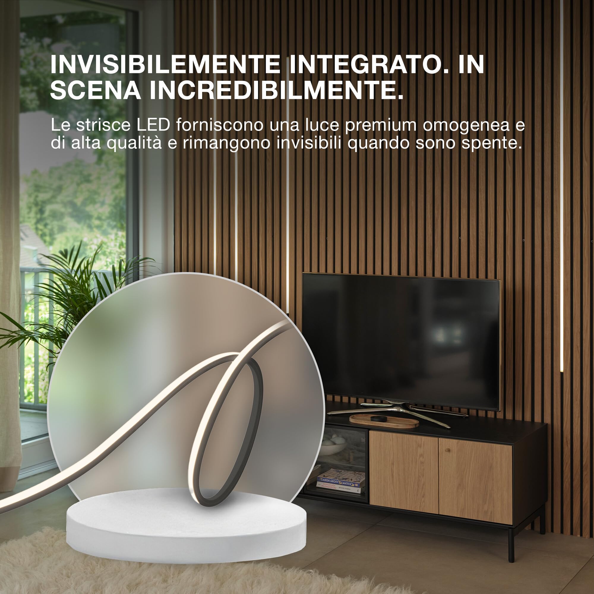 OSRAM Strisce LED Flex Acoustic Nere H13mm Set Iniziale | Flex Acoustic Black 2.6M, Indoor Wall Lighting, Nero opaco, dia, 30000 h, confezione da 1